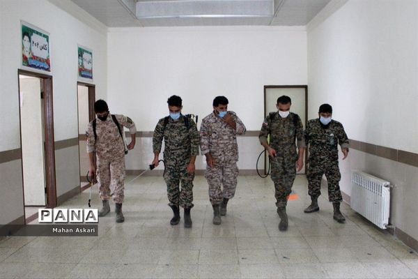 ضدعفونی و گندزدایی مدارس شهرستان گلوگاه