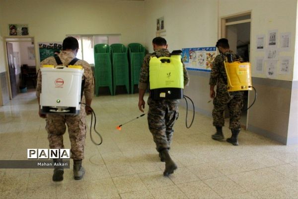 ضدعفونی و گندزدایی مدارس شهرستان گلوگاه