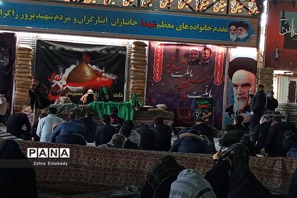 مراسم نمادین جاماندگان اربعین حسینی در گلزارشهدای شهرستان ملارد