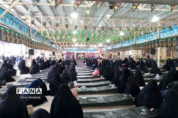 مراسم نمادین جاماندگان اربعین حسینی در گلزارشهدای شهرستان ملارد