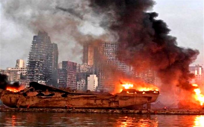 انفجار در انبار نفت کوره در بیروت