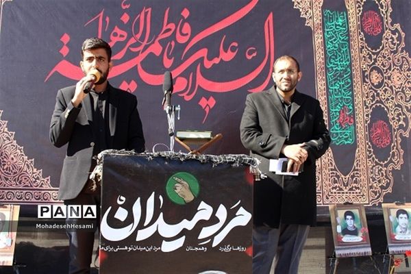 تشییع 2 شهید گمنام در هنرستان شهیدخیامی بیرجند