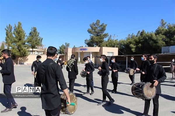 تشییع 2 شهید گمنام در هنرستان شهیدخیامی بیرجند