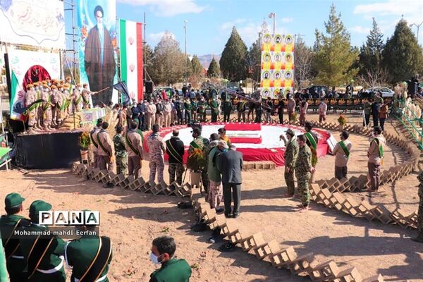 مراسم وداع با پیکر شهید گمنام در آباده