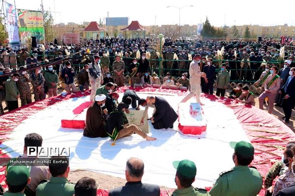 مراسم وداع با پیکر شهید گمنام در آباده