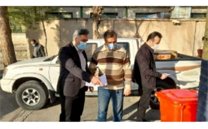 توزیع موادبهداشتی حمایتی سازمان ملل درمدارس منطقه‌جوادآباد