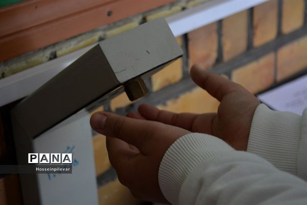 تزئین سالن دبیرستان شهید نواب صفوی بیرجندبرای دهه فجر