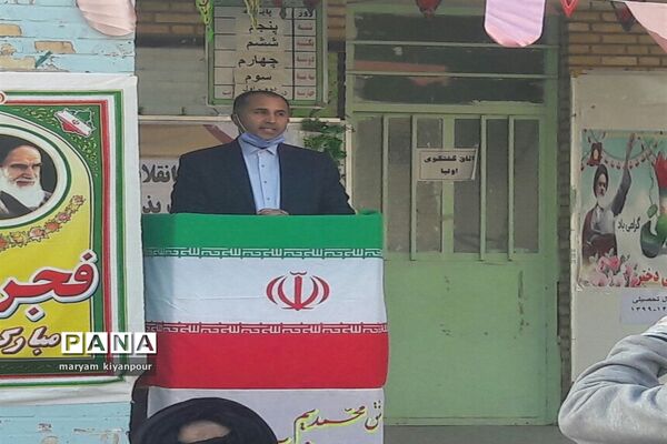 آیین نواختن زنگ انقلاب در مدارس مسجدسلیمان