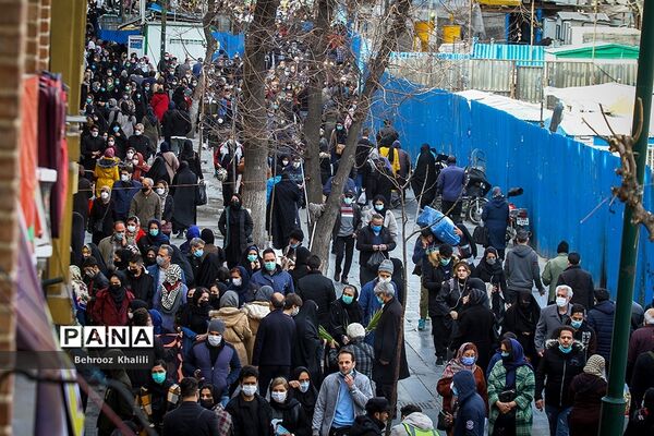 ازدحام در بازارتهران ؛ شرایط نارنجی