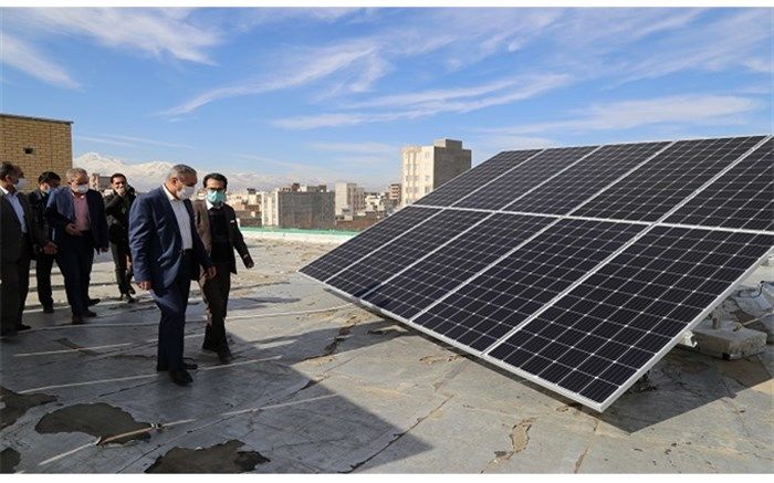 افتتاح و نصب پنل خورشیدی در اداره کل آموزش و پرورش استان اردبیل