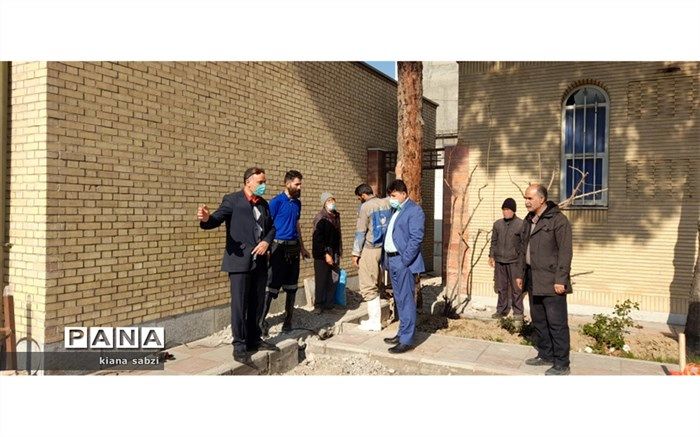 ترمیم و تعویض لوله‌های آب مدرسه حضرت زینب(س)به همت خیرین و اداره آب