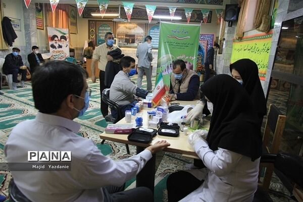 برپایی ایستگاه سلامت و انجام تست سلامت همکاران اداره‌کل آموزش و پرورش خراسان شمالی
