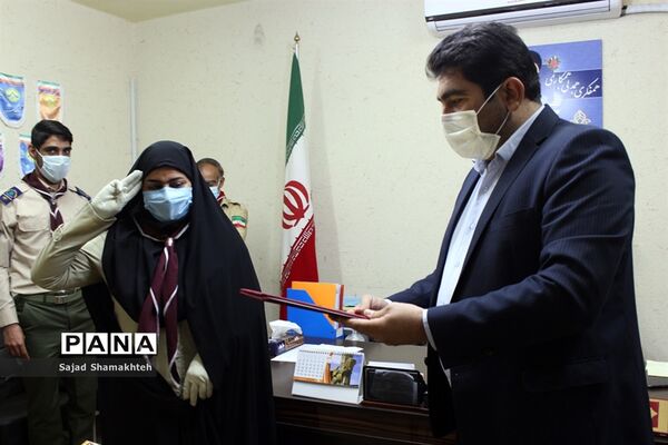 دیدار مسئول و تعدادی از مربیان  سازمان دانش آموزی شاوور با مدیر سازمان دانش آموزی خوزستان