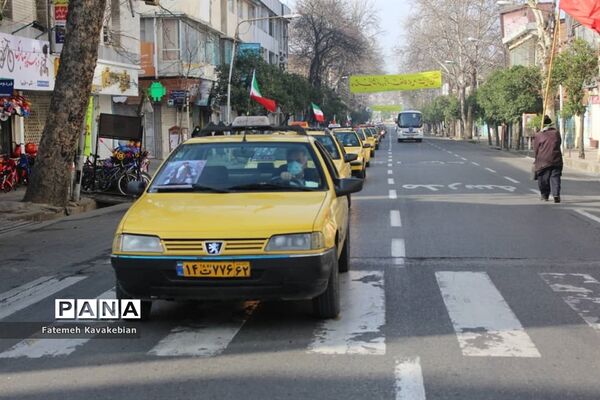 راهپیمایی خودرویی ۲۲ بهمن در ساری