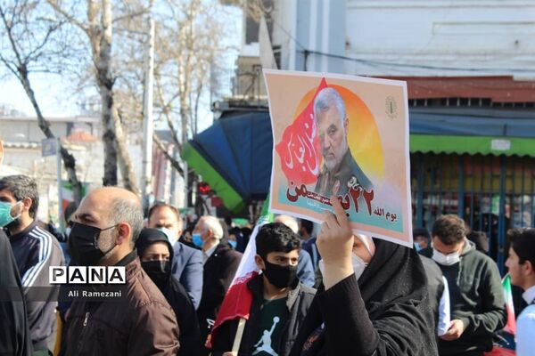 راهپیمایی خودرویی ۲۲ بهمن در قائمشهر