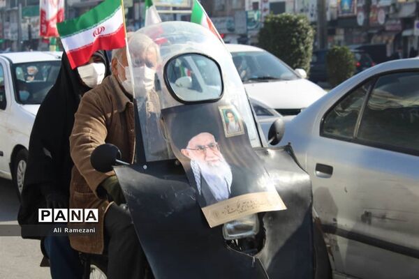 راهپیمایی خودرویی ۲۲ بهمن در قائمشهر