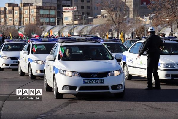 رژه خودرویی یوم الله ۲۲ بهمن در آذربایجان شرقی