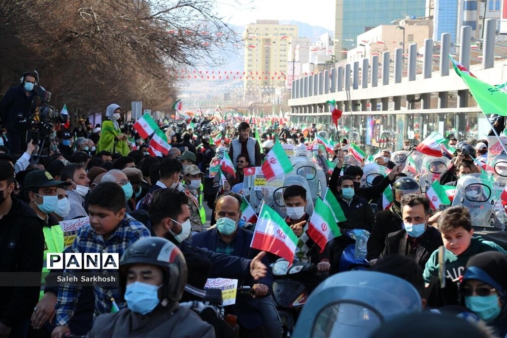 راهپیمایی 22 بهمن  در مشهد مقدس