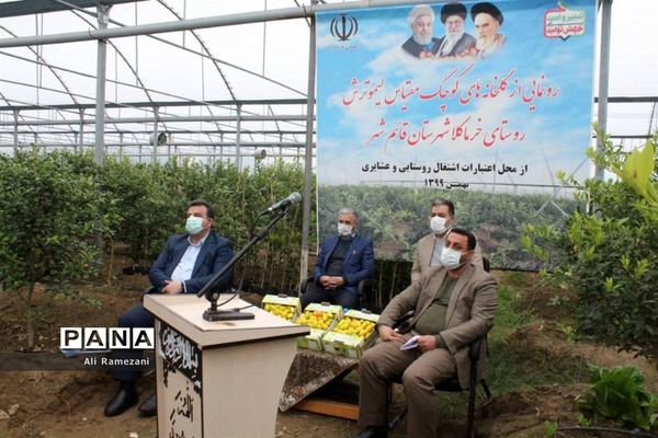 افتتاح ۳۱ گلخانه روستای خرماکلای در قائم‌شهر