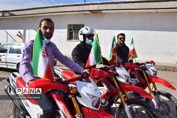 راهپیمایی خودرویی و موتوری ۲۲ بهمن و ادای احترام به شهدا در مسجدسلیمان