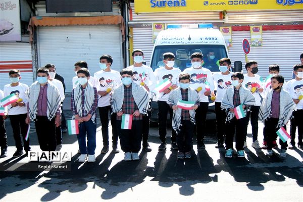 راهپیمایی خودرویی 22 بهمن درشهرستان نی ریز