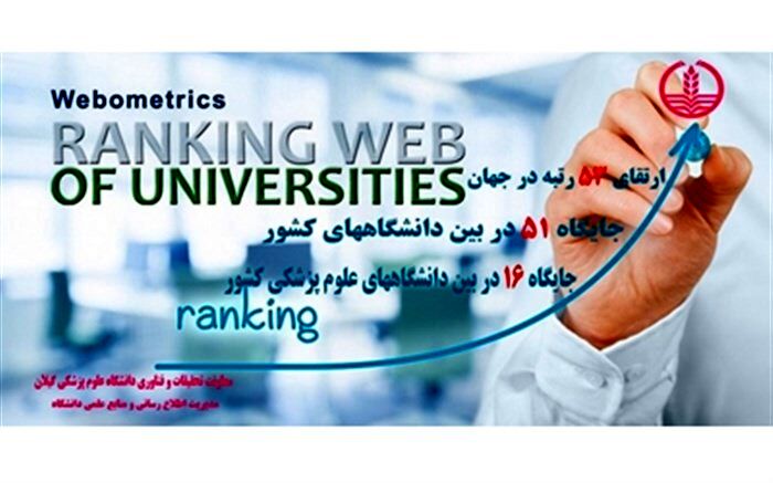 ارتقای رتبه وبومتریکس جهانی دانشگاه علوم پزشکی گیلان