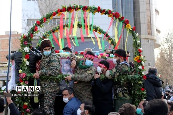 تشییع پیکر شهید مصطفی نوروزی در ساری