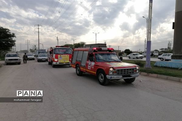 برگزاری مانور اعلام وضعیت قرمز کرونایی در شهرستان کارون