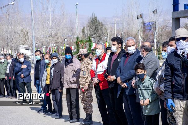 تشییع پیکر شهید گمنام در شهرهای محلات و نیم ور
