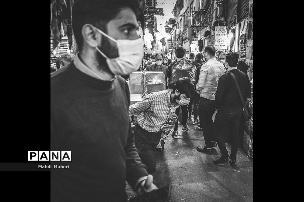 بازار تهران در روزهای زرد کرونایی