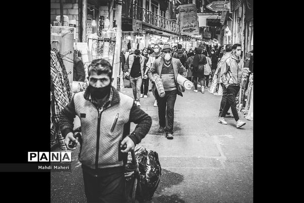 بازار تهران در روزهای زرد کرونایی