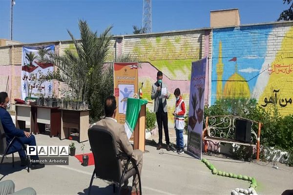 برگزاری مراسم هفته درختکاری درمدارس  شهرستان حمیدیه
