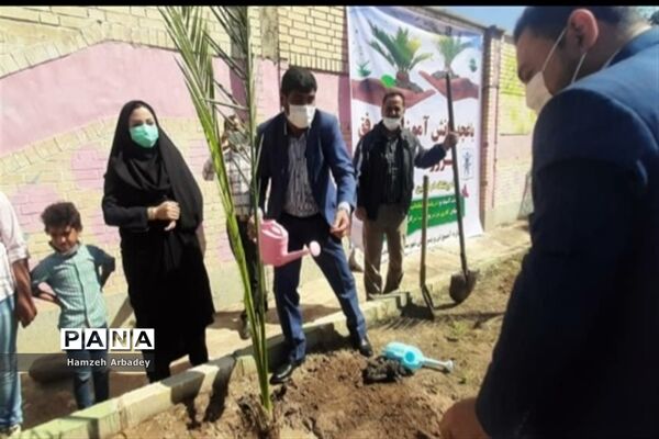 برگزاری مراسم هفته درختکاری درمدارس  شهرستان حمیدیه