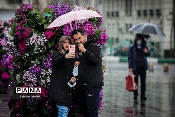 تهران بارانی در آخرین روزهای سال
