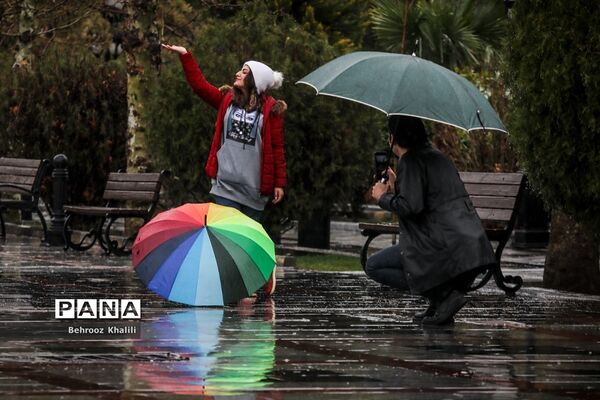 تهران بارانی در آخرین روزهای سال
