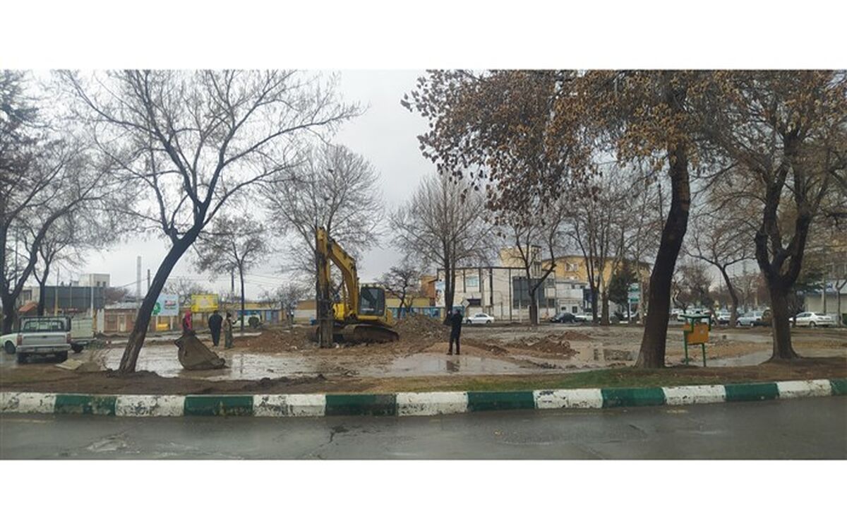 پروژه میدان پانزده خرداد زنجان در حال اجرا