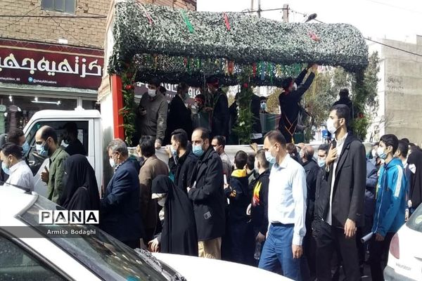 مراسم تشییع پیکر شهید مدافع حرم در شهرستان اسلامشهر