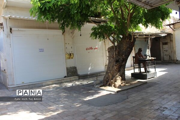 تعطیلی  بازار بوشهردر سایه تشدید محدودیت های کرونایی