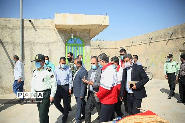 بازدید معاون سیاسی، امنیتی و اجتماعی استاندار بوشهر از مناطق زلزله  گناوه