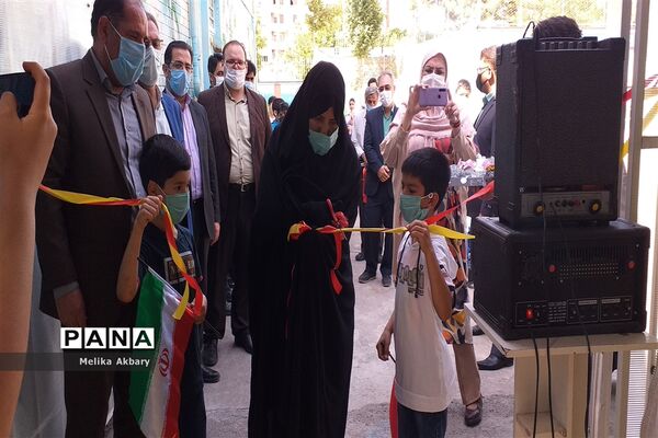 افتتاح کتابخانه و سالن ورزشی در دبستان  شاهد استاد شهریار