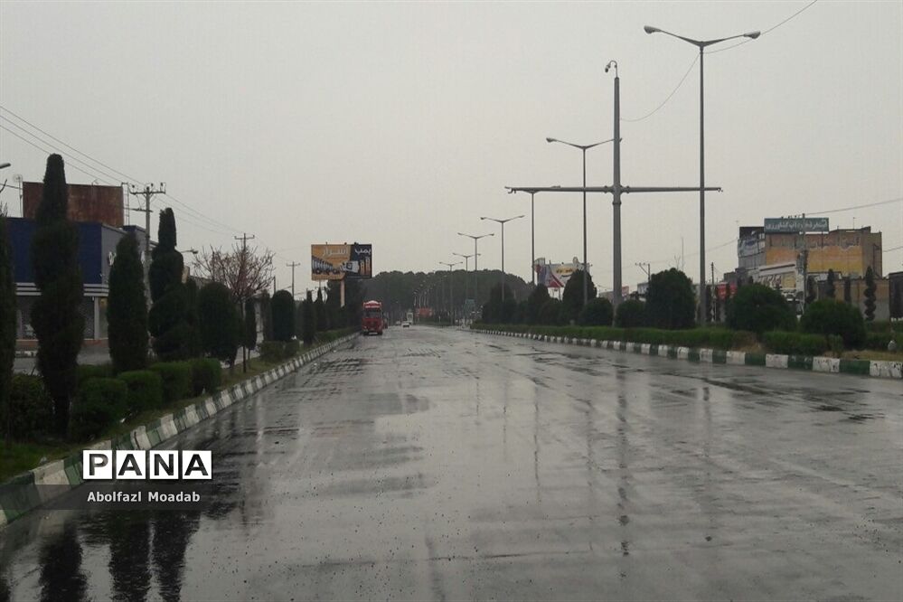 بارش باران شدید  تابستانی  در کاشمر