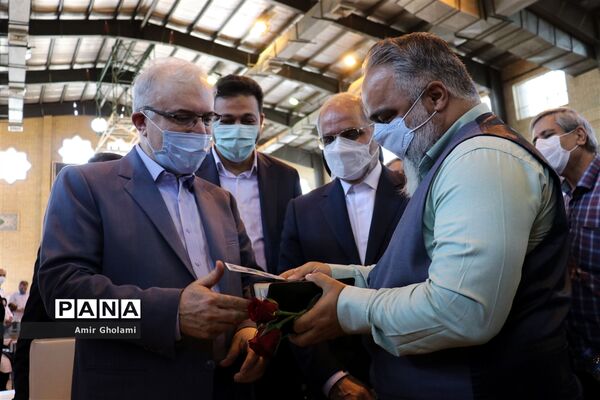 مراسم افتتاحیه پایگاه تجمیعی واکسیناسیون کووید- ۱۹ فرهنگیان