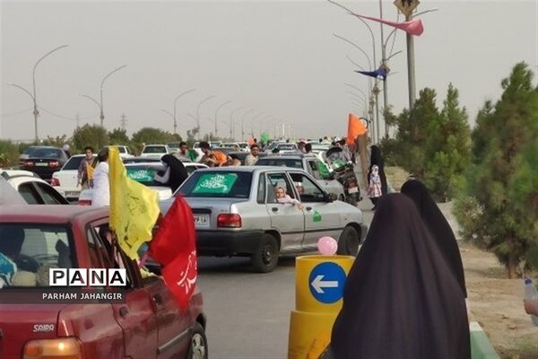 کاروان خودرویی جشن عید غدیر در بلوار حرم تا حرم قم