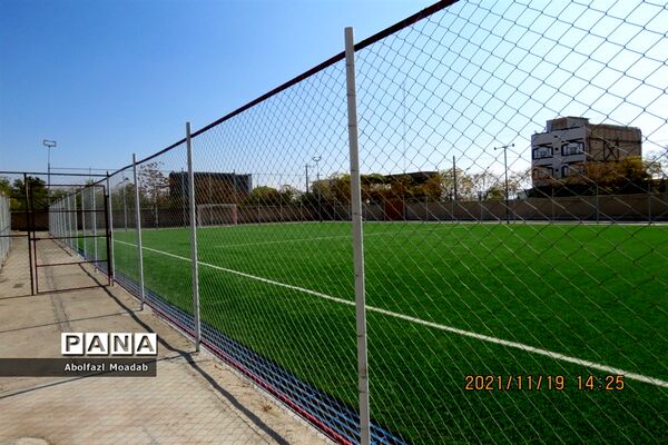 تکمیل شدن مجموعه ورزشی چمن ورزشی شهرستان خلیل آباد