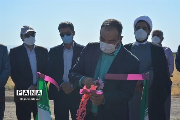 افتتاح پروژه آبیاری کم فشار در بخش ماژان شهرستان خوسف