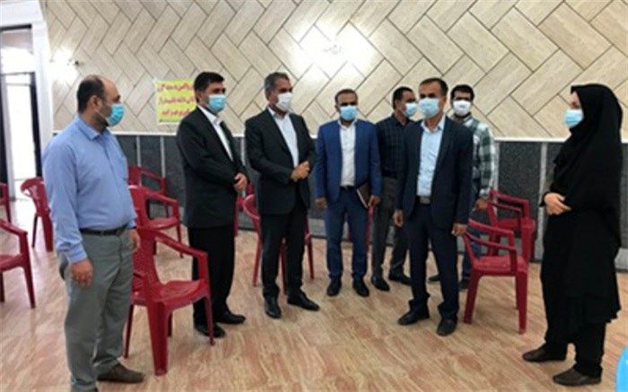 مرکز تجمیعی واکسیناسیون کرونا ویژه فرهنگیان شهرستان کنگان افتتاح شد