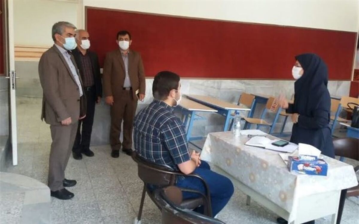 بازدید مدیر کل آموزش و پرورش استان زنجان از پایگاه انتخاب رشته کنکور ناحیه 2