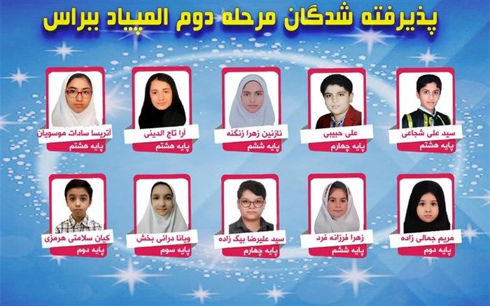 کسب ۱۰ مقام برتر توسط دانش آموزان هرمزگانی در المپیاد بین المللی ببراس