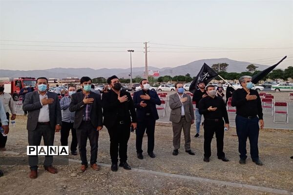 برافراشتن پرچم عزای امام حسین (ع) در مشکین دشت البرز