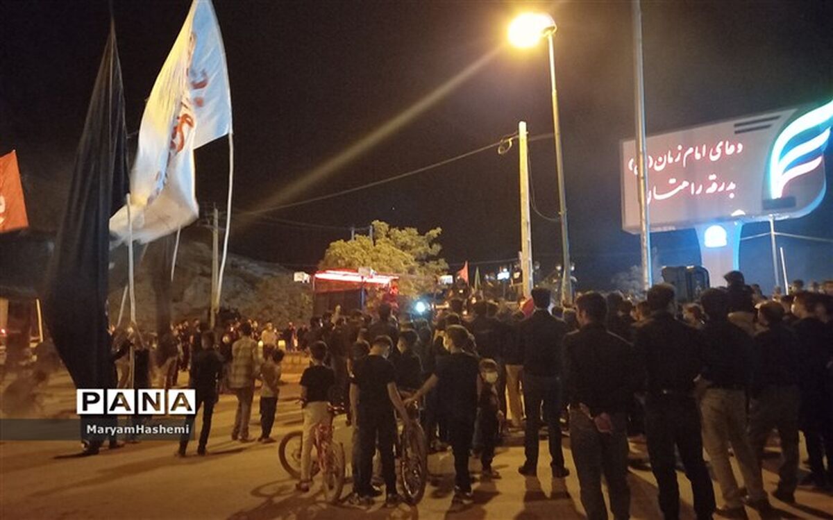 اهتزاز پرچم محرم در شهرستان بن
